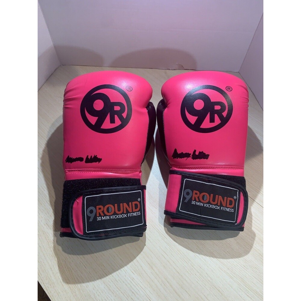 Boxing Gloves Women’s Pink/Black Adjustable Wrist Lock Nine Round